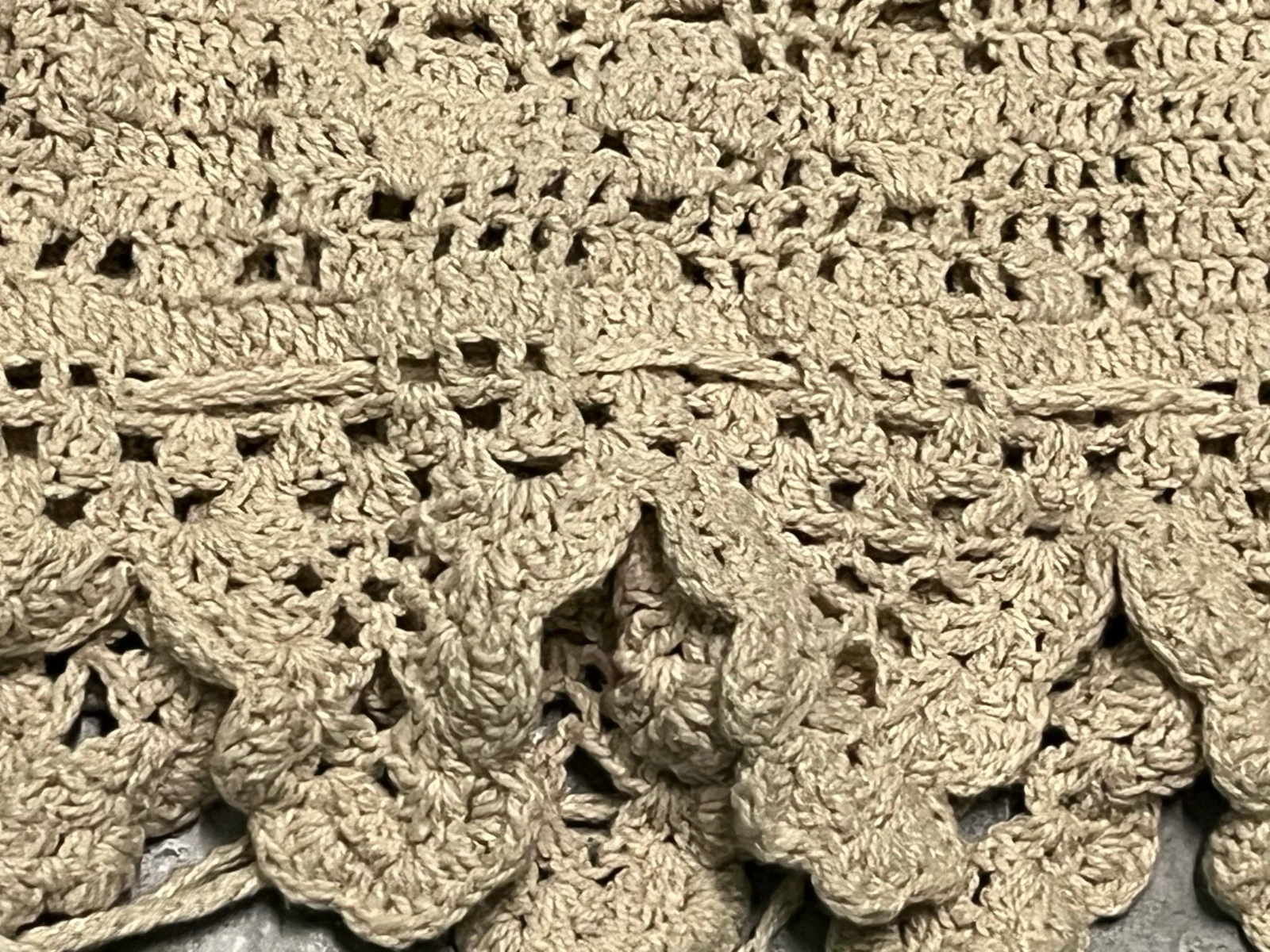 Haut court en crochet beige – photo 13